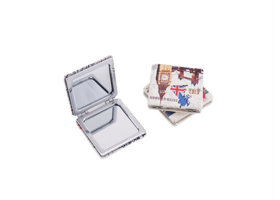 Vierkant Dubbel Kosmetisch ABS van de Zakspiegel Mini de Drukembleem van de Herinneringsgift