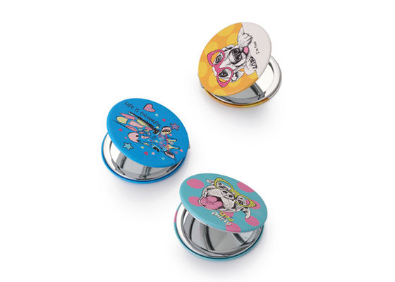 Rond Compact Kosmetisch ABS van de Zakspiegel Leuk Draagbaar Patroon