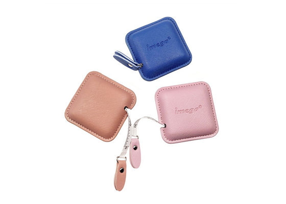 Kleurrijk 20mm Roze Intrekbaar Meetlintlichaam Gepersonaliseerd ABS Pu Leer