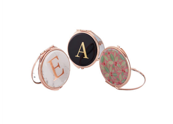 ABS de Kleine Vouwende Spiegel van Metaalrose gold cosmetic pocket mirror Pantone