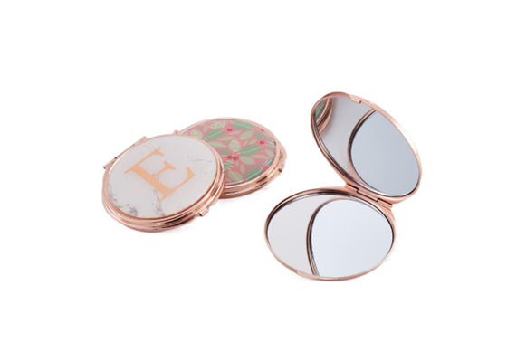 ABS de Kleine Vouwende Spiegel van Metaalrose gold cosmetic pocket mirror Pantone