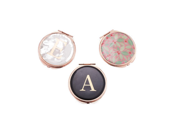 ABS de Kleine Vouwende Spiegel van Metaalrose gold cosmetic pocket mirror Pantone