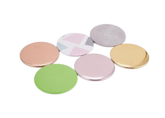 ABS van de de Spiegel Vouwbaar 11mm Rond Compact Spiegel van de Glasmake-up het Embleempu Leer