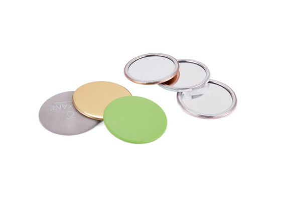 ABS van de de Spiegel Vouwbaar 11mm Rond Compact Spiegel van de Glasmake-up het Embleempu Leer