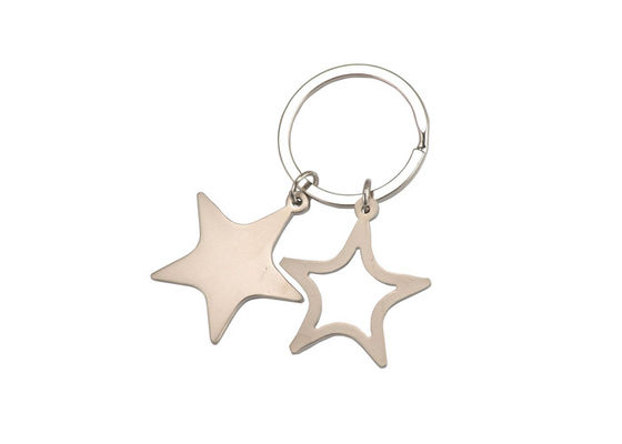 Ster Gestalte gegeven van de Houdersrose gold car key ring van de Metaal Zeer belangrijke ketting de Houders UVdruk