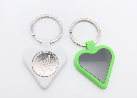 Plastic Vernikkelde Leuke Metaal Zeer belangrijke ketting 35mm de Sleutelring van de Hartvorm