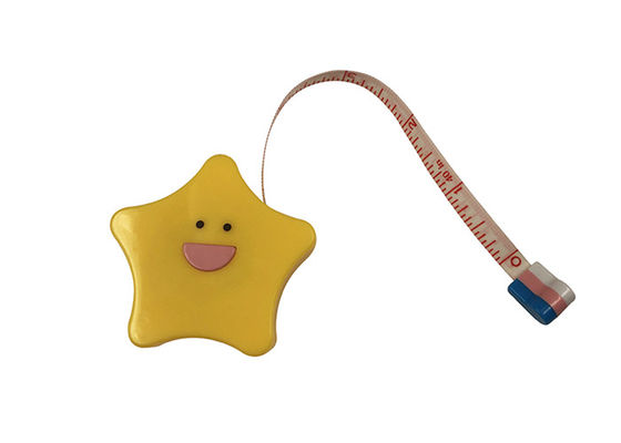 Plastic Kleermaker Soft Tape Measure voor Lichaams Leuke Ster 14mm dik Reclamegift