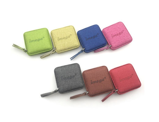 ABS Pu de Textuur Debossing Logo Souvenir van Leermini retractable tape measure fabric