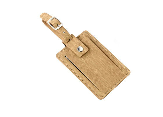 De houten de Bagagemarkering van de Korrelreis personaliseerde Echt Leer Pu