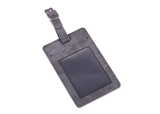 Grey Genuine Leather Tag Rectangle-Pu de Gift van de de Markeringsherinnering van de Leerbagage
