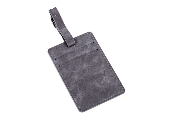 Grey Genuine Leather Tag Rectangle-Pu de Gift van de de Markeringsherinnering van de Leerbagage