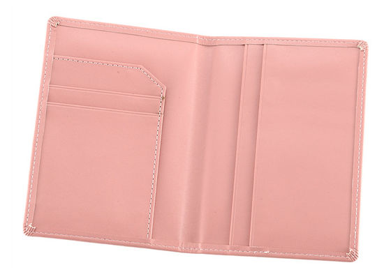 De roze Pu-Portefeuille van het de Houdersdekking Gepersonaliseerde Paspoort van het Leerpaspoort