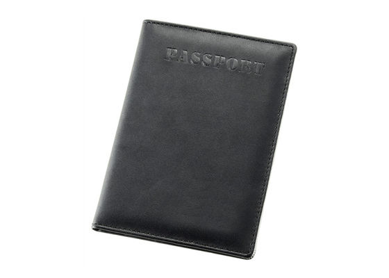 Het stevige Paspoort Houder Aangepast Logo Pu Leather Passport Holder van de Rechthoekreis