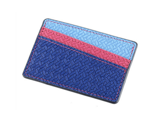 Van de OrganisatorWallet Pu van de rechthoekCreditcard van het het Leerweefsel het Embleem van de Portefeuilledebossing