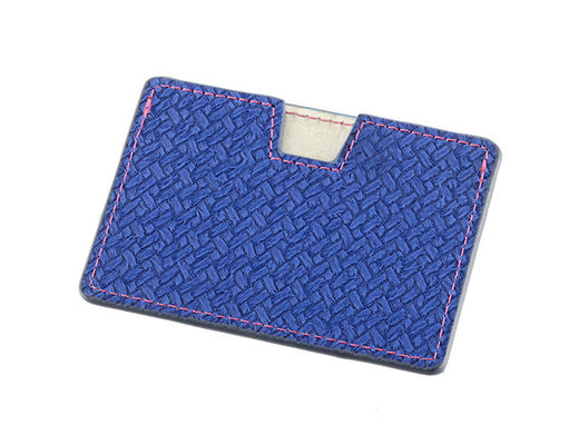 Van de OrganisatorWallet Pu van de rechthoekCreditcard van het het Leerweefsel het Embleem van de Portefeuilledebossing