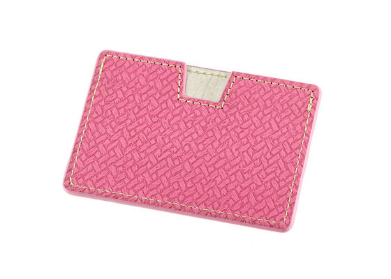 Van de OrganisatorWallet Pu van de rechthoekCreditcard van het het Leerweefsel het Embleem van de Portefeuilledebossing