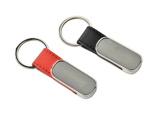 Het stikken van Pu-Laser Logo Zinc Alloy Leather Holder van de Leer de Zeer belangrijke ketting voor Sleutels