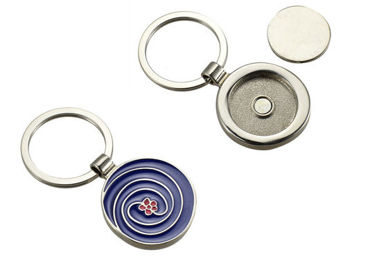 Kleur die Multifunctionele van de het Metaal Zeer belangrijke ketting van het Karretje Symbolische Muntstuk de Houderssleutelring vullen