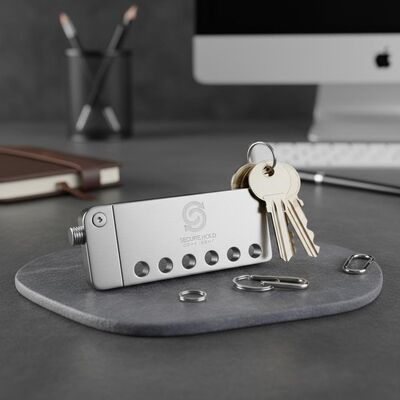 Goede prijs Duurzame stalen sleutelhanger organizer met aangepast logo, ideaal voor veilig sleutelbeheer en weergave van bedrijfsimago online