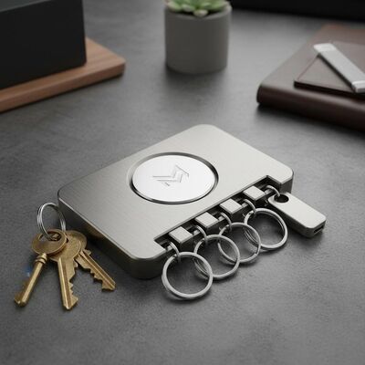 Goede prijs Duurzame metalen sleutelhangerhouder met aangepast logo, perfect voor relatiegeschenken en artikelen die praktische sleutelorganisatie bieden online