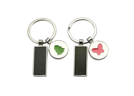 Goede prijs Het Lichaam van de de Tegenhangerrechthoek van Logo Metal Keychain Holder Cute van de bevorderingsdouane online