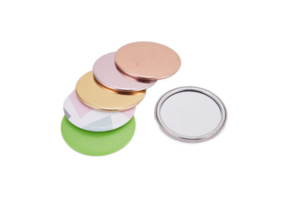 Goede prijs Mini Unique Silver Compact Mirror Gegraveerd Debossing-Metaal Logo Single Sides online