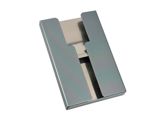 Goede prijs Het open van de de Portefeuillehouder van de AluminiumCreditcard Aangepaste Embleem Rechthoek online