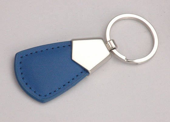 Goede prijs De Sleutel van het rode Kleurenpu Leer ketent het Blauwe Gepersonaliseerde Embleem van de Douanedruk online