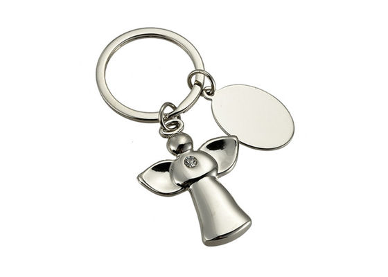 Goede prijs De Gift van Angel Metal Laser Engraved Keyrings Logo Cute Key Chain Souvenir online